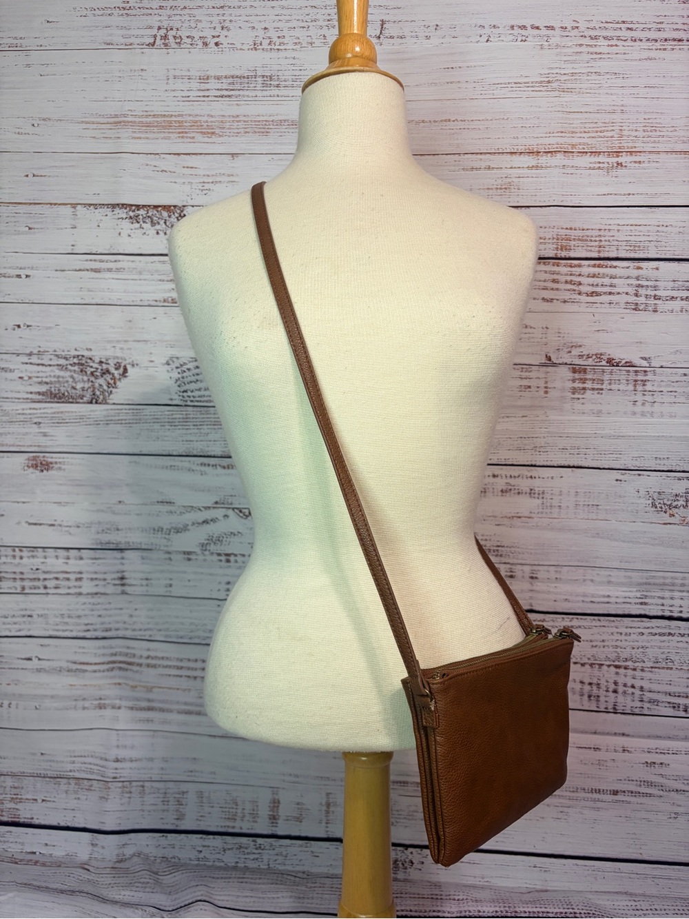 Prince & Fox Brown Leather Crossbody Bag